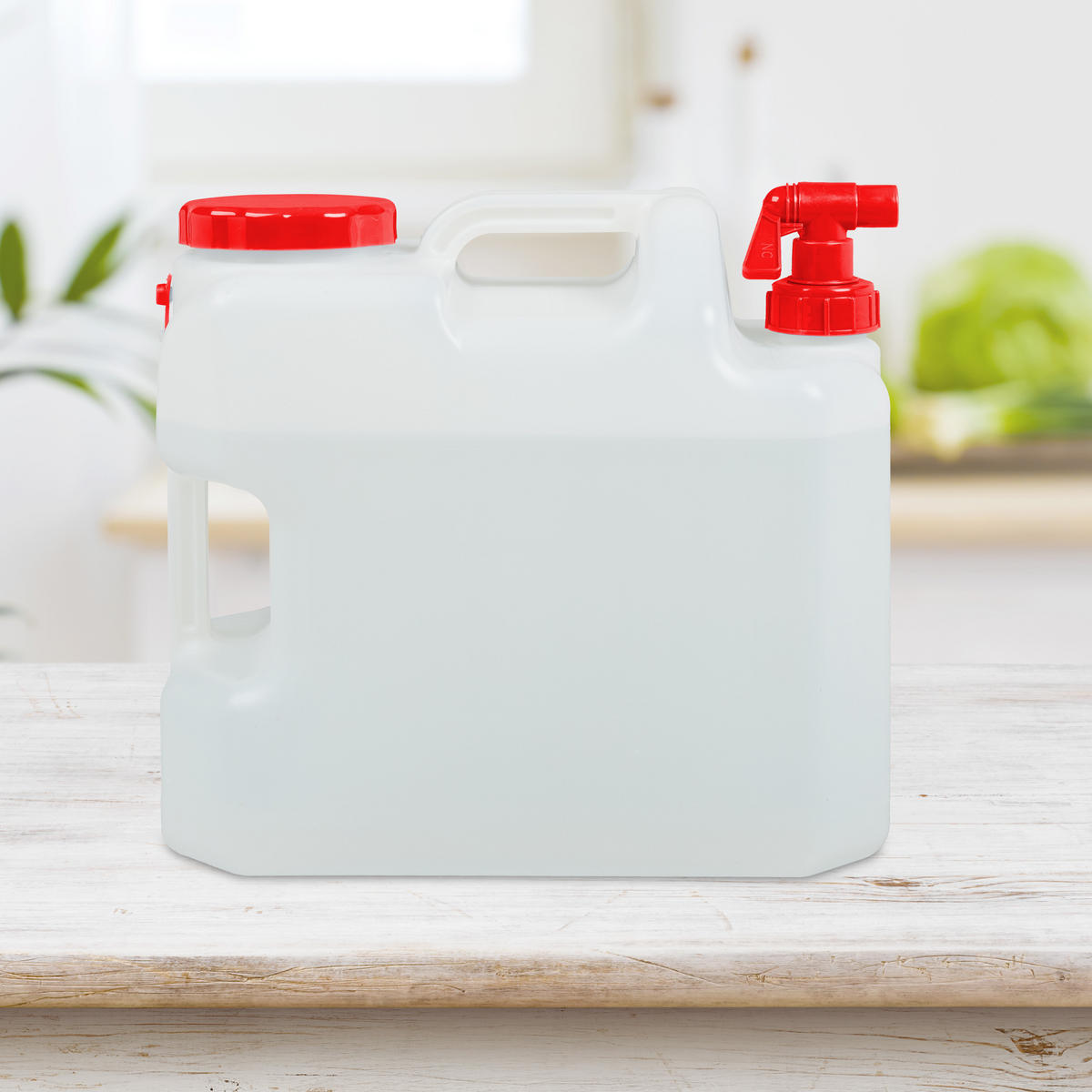 KANISTER na vodu - biela, plast (18L) - Relaxdays