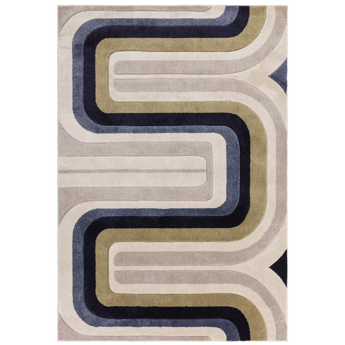 TEPPICH Moderner für Wohn- und Schlafzimmer LINY Blau 160 x 230 cm - Blau, Textil (160/230cm) - Novatrend