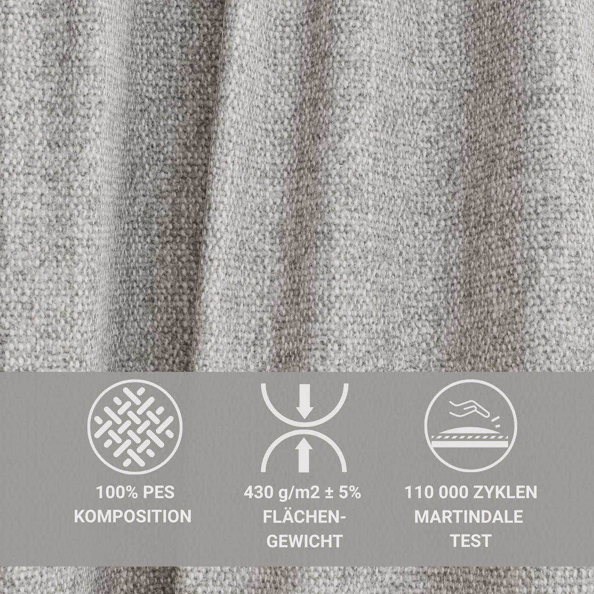 SOFA MIT SCHLAFFUNKTION Toluca Beige grau Webstoff - Beige/Schwarz, Holz/Holzwerkstoff (247/69/90cm) - Maison de Reve