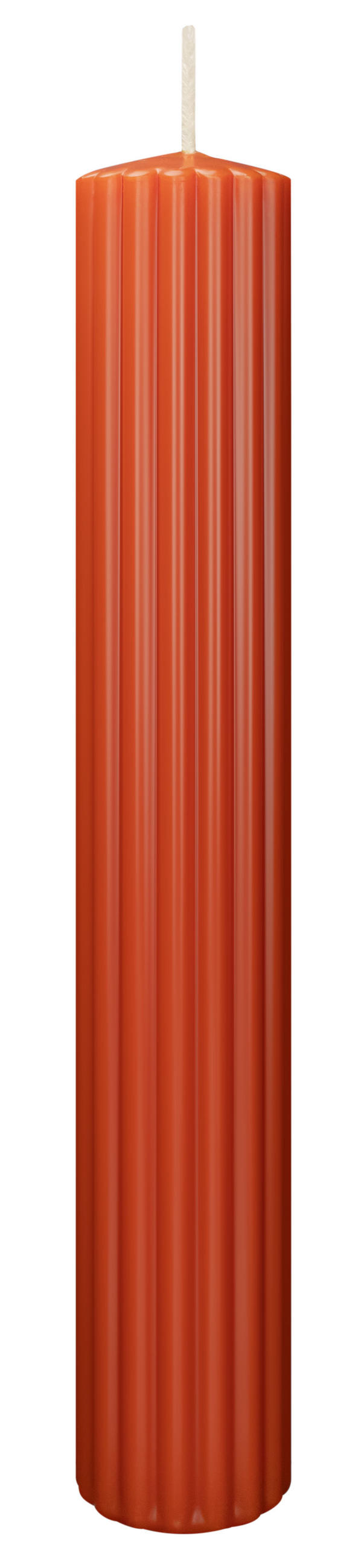 RILLEN KERZEN Dukat 300 x Ø 45 mm, 4 Stück - Terra cotta, Paraffin (8/15/15cm) - Wiedemann Kerzen
