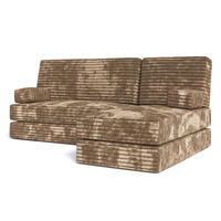 ROHOVÁ SEDAČKA NOTIA modulární Boneless pohovka s funkcí spaní, béžová TILIA 17 - béžová, textil (200/120cm) - MASSENO