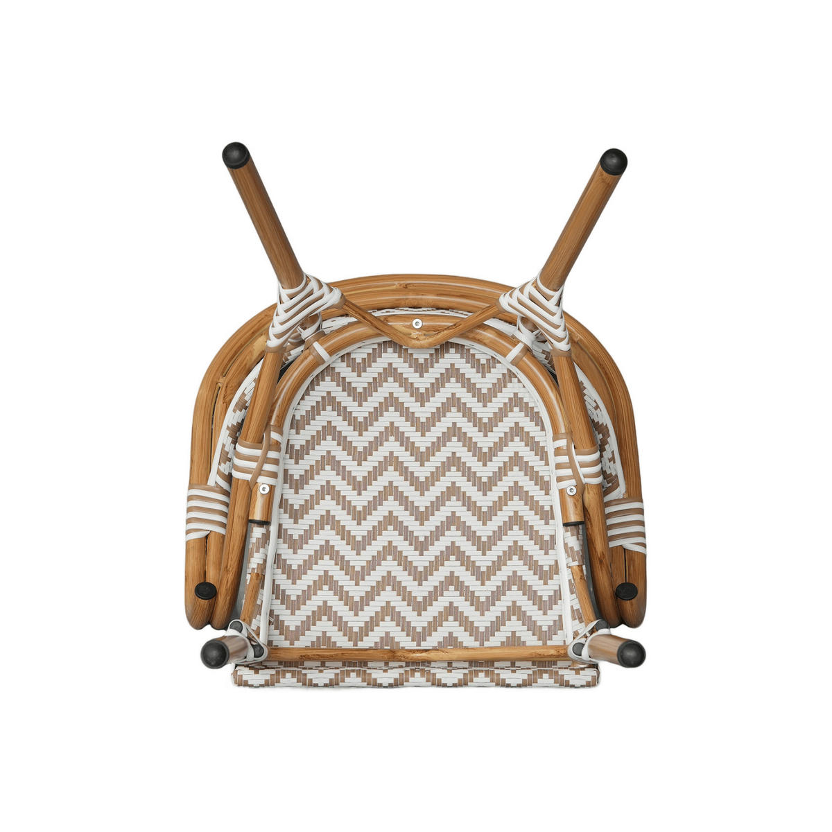 GARTENSTÜHLE Braun Weiß 57/57/84 cm 2er-Set - Braun, Metall (57/84/57cm) - Mobili Rebecca