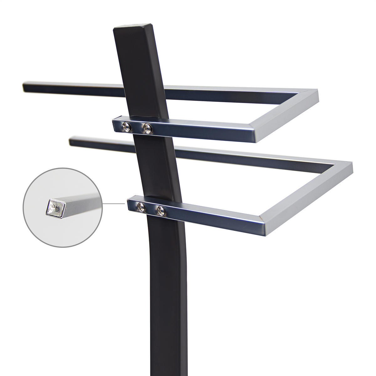 HANDTUCHSTÄNDER - Multicolor, Metall (40/85/20cm) - Relaxdays