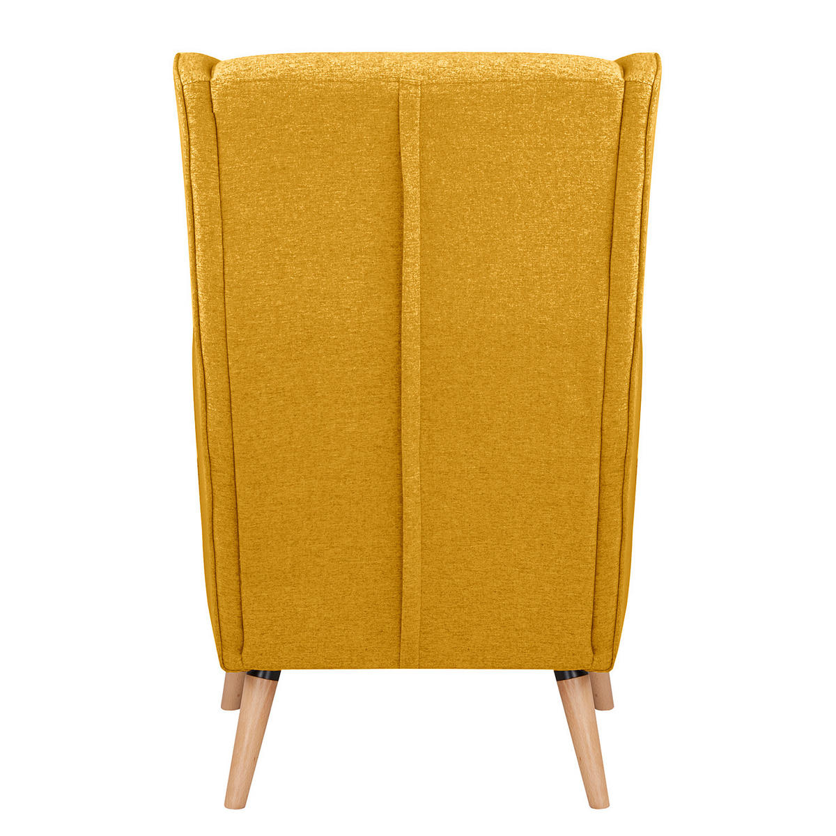 OHRENSESSEL - Beige/Gelb, Holz/Birkenholz (73/107/96cm) - home24