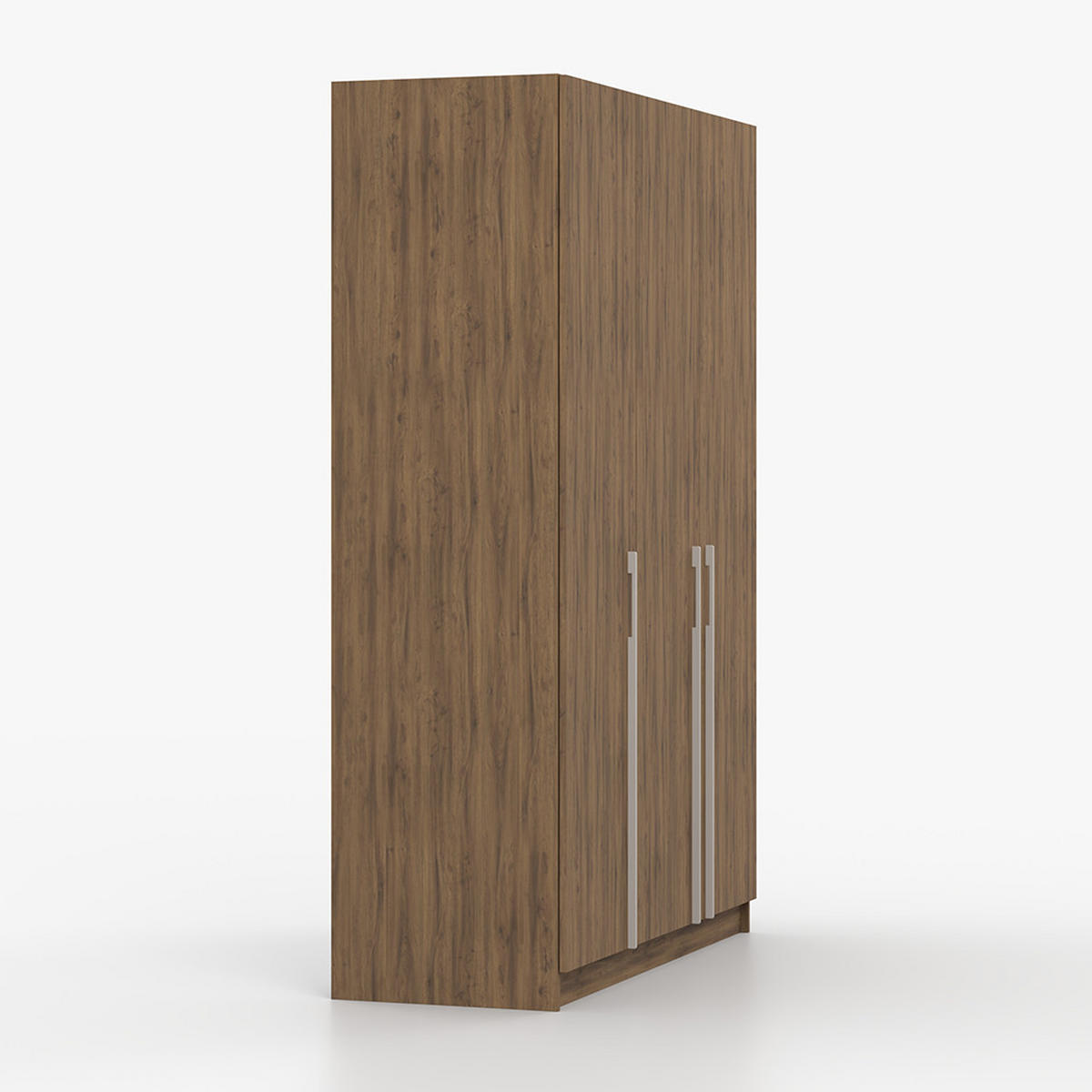 DREHTÜRENSCHRANK ROSA III 3D 150/210/55, 3-türig, Nussbaum - Kaschmir/Nussbaumfarben, Holzwerkstoff (150/210/55cm) - imoebel24