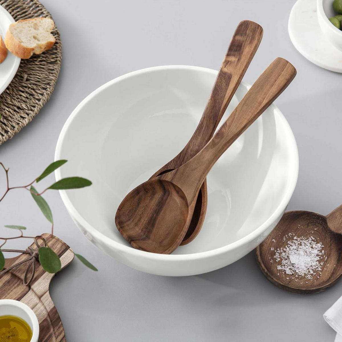SALAT-SET Artesano weiß ø 28 cm - Weiß, Holz/Kunststoff (28.1cm) - Villeroy & Boch