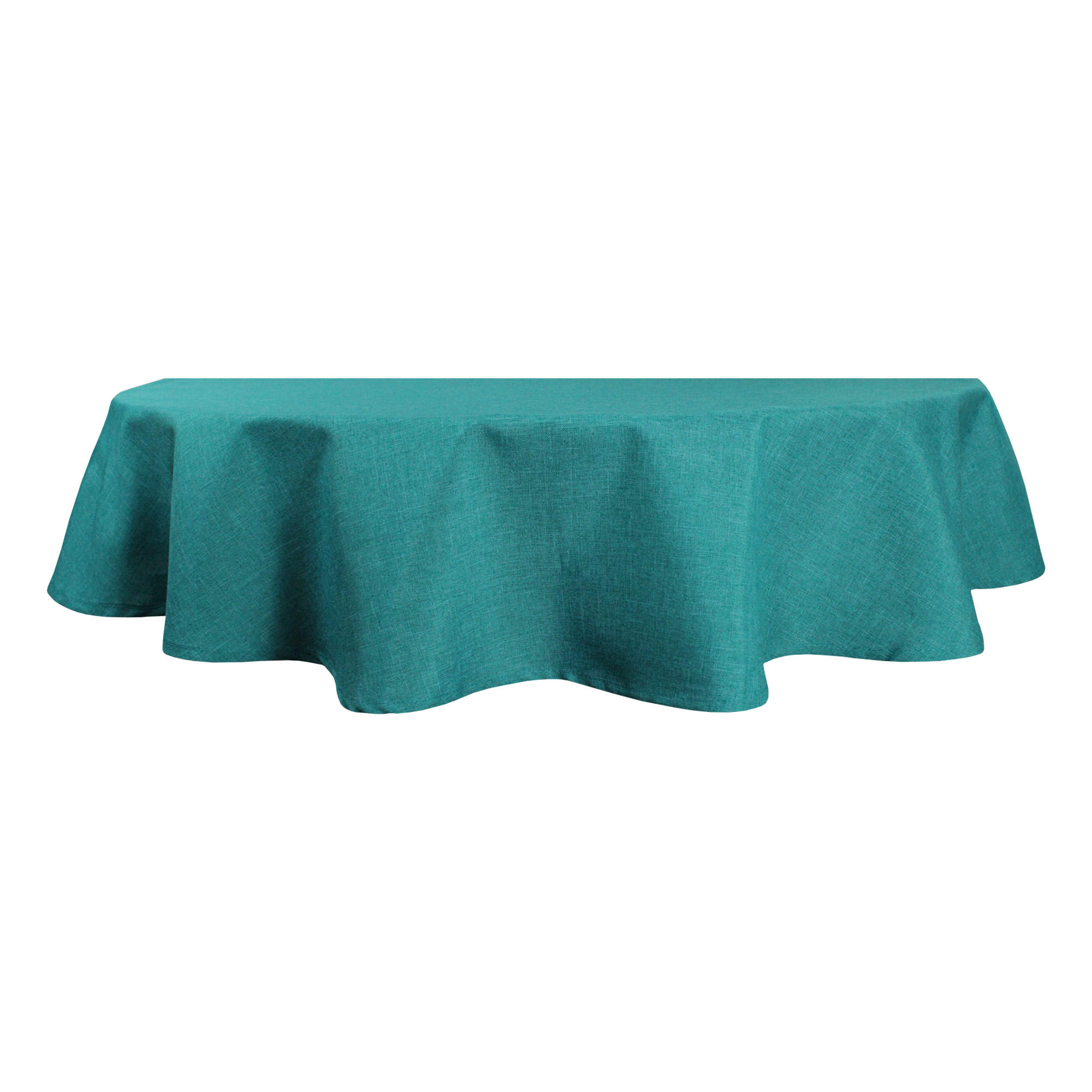 TISCHDECKE Leinenoptik 160/220 cm oval Petrol - Petrol, Textil (160/220cm) - TiborTex