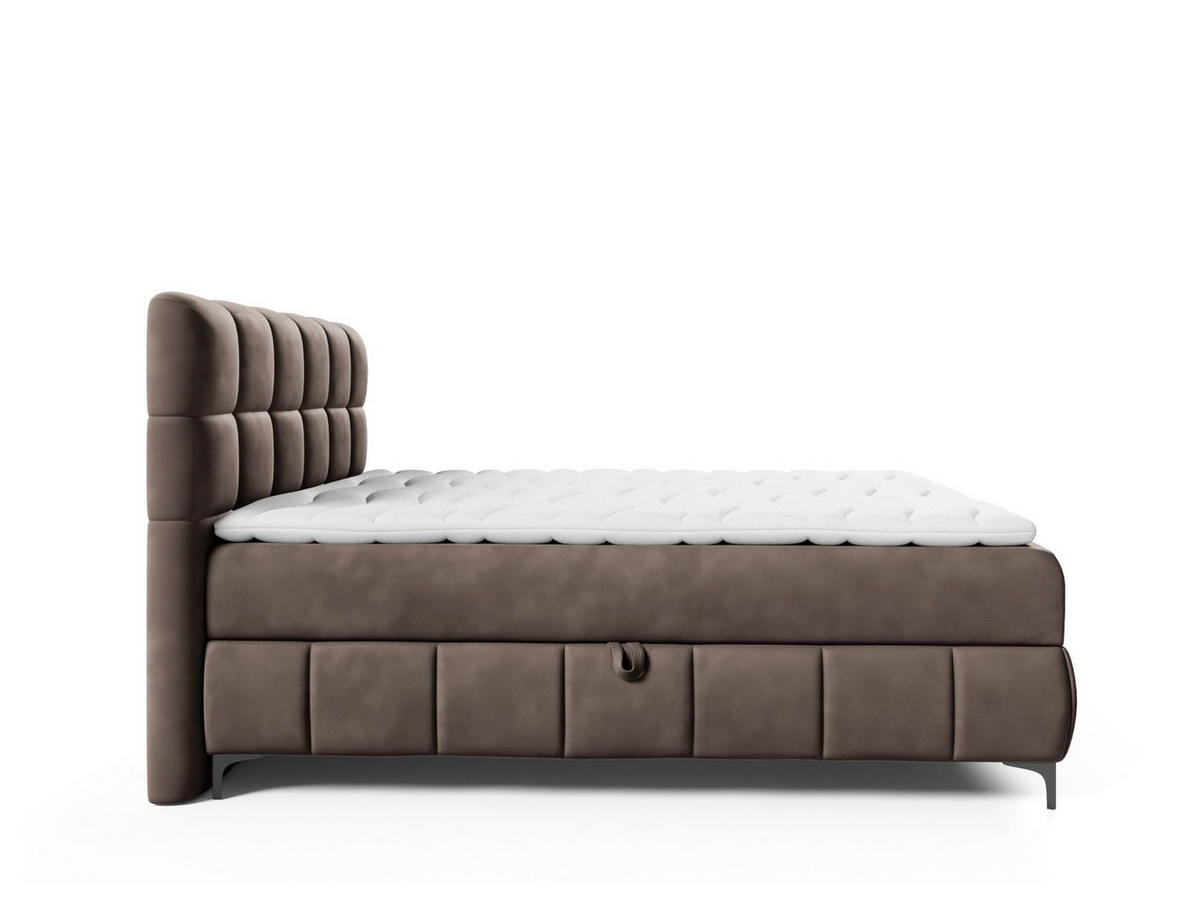 BOXBETT Sophie In Salvador - Mokka, Holzwerkstoff/Textil (120/200cm) - Fun Möbel