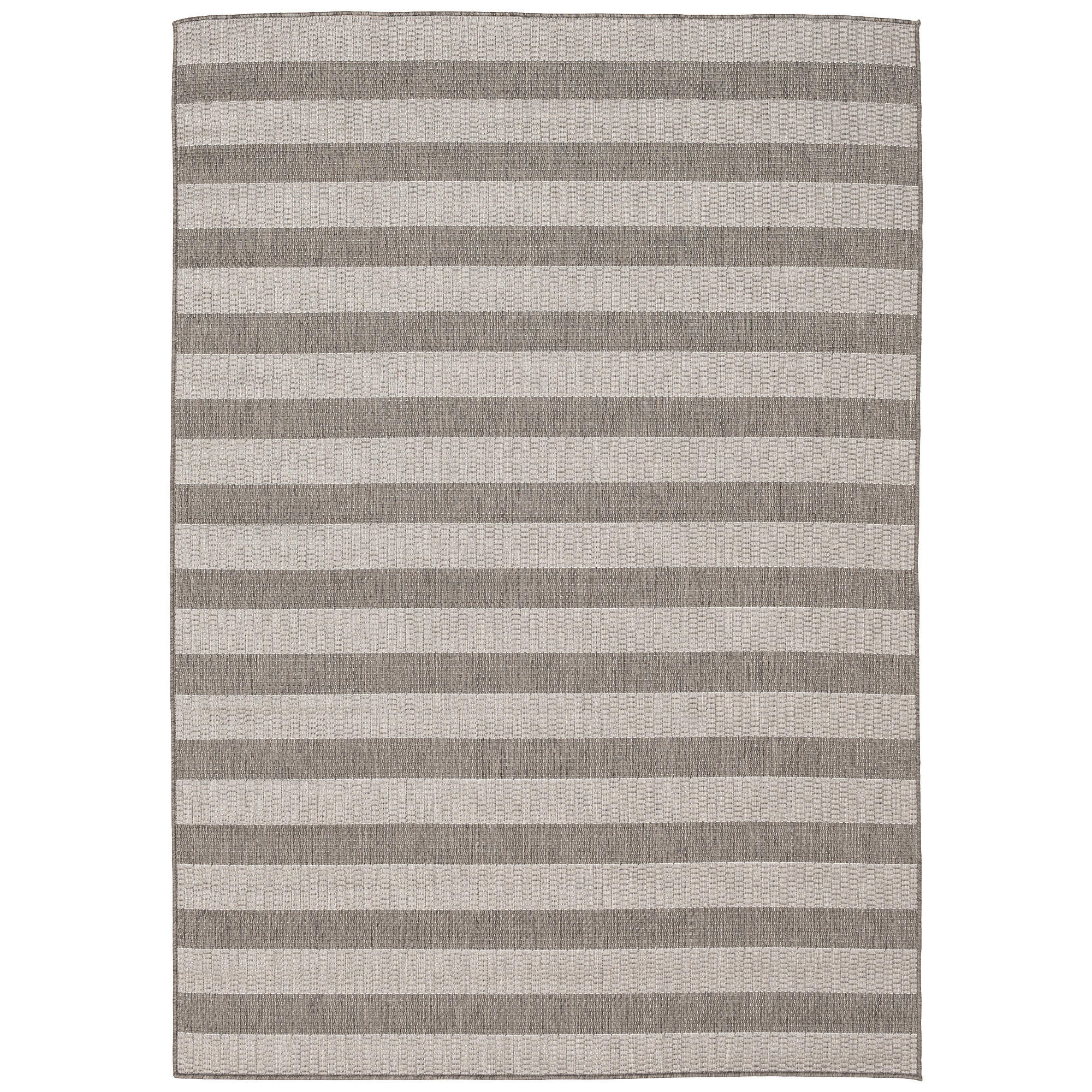 IN & OUTDOOR TEPPICH FLACHGEWEBE VALENCIA STREIFEN - Grau, Textil (120/170cm) - Pergamon