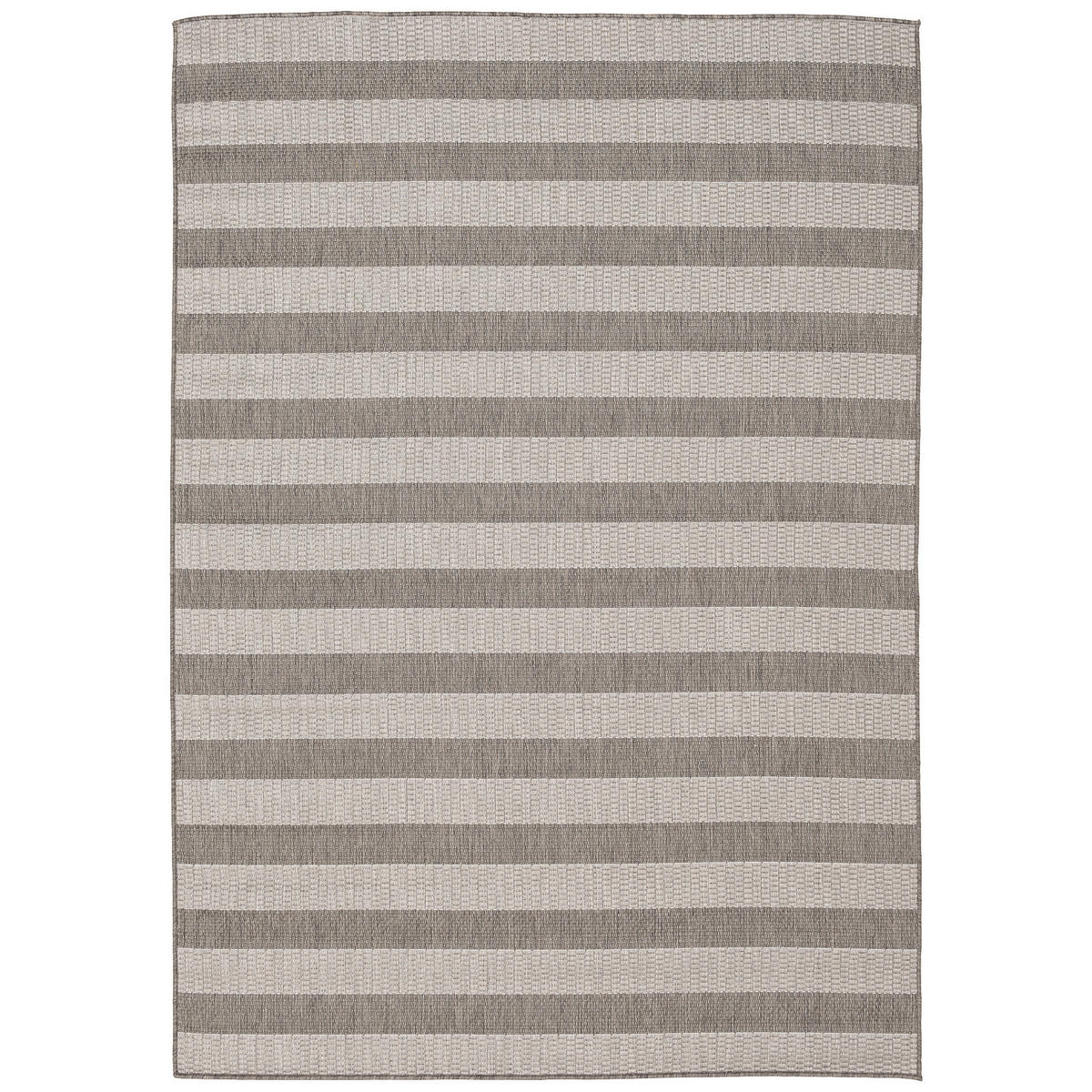 IN & OUTDOOR TEPPICH FLACHGEWEBE VALENCIA STREIFEN - Grau, Textil (120/170cm) - Pergamon