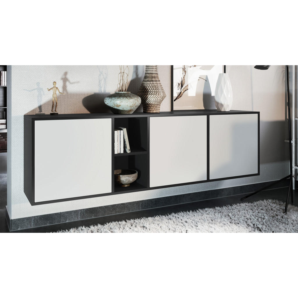Thumbnail - Vladon Sideboard, Weiß, Holzwerkstoff, 182x53x35 cm, Wohnzimmer, Kommoden & Sideboards, Sideboards
