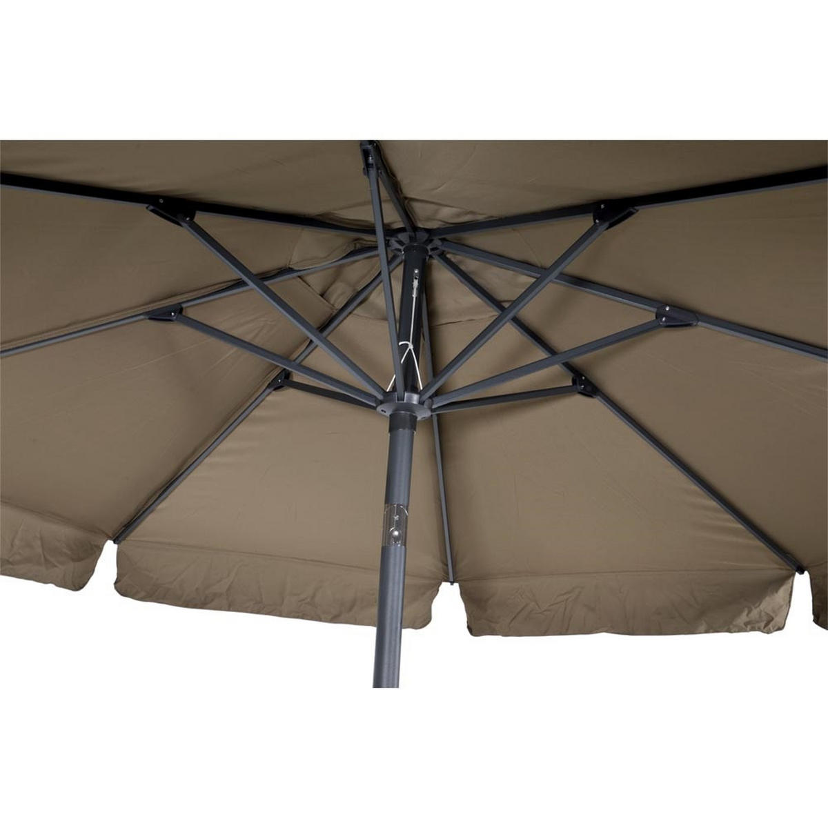 SONNENSCHIRM ZUM AUFKLAPPEN Libra - Taupe - 300/300/ cm - Taupe, Textil (300/300cm) - Lesli Living