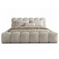 POLSTERBETT Mira 1 Hellbeige 140/200 cm Boucle mit Bettkasten - Beige, Textil/Metall (140/200cm) - wonello