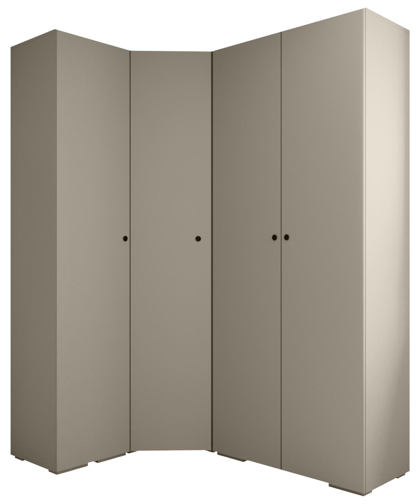 GARDEROBEN-SET 236,7/181,7/47 - Kaschmir/Schwarz, Holz/Kunststoff (181.7/236.7/47cm) - Abiks Möbel