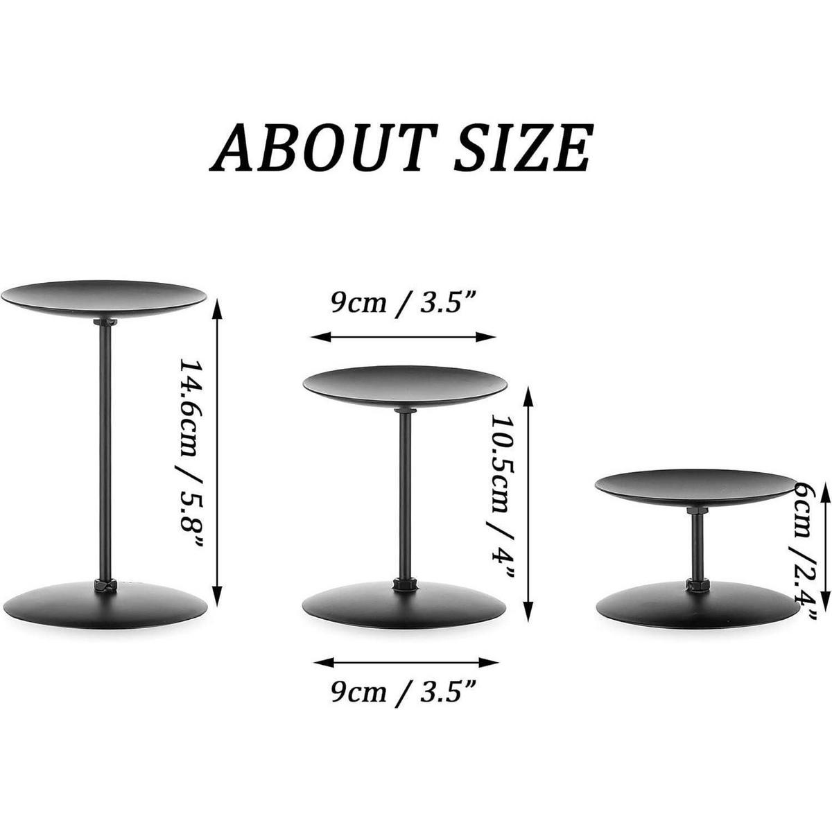 KERZENSTÄNDER 6er Set Metall Schwarz - Schwarz, Metall (9/14.6/9cm)