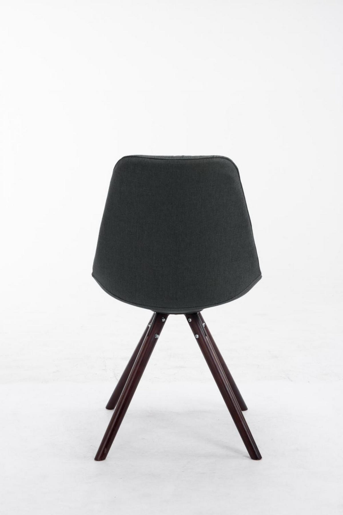 STUHL Stoff dunkelgrau - Dunkelgrau/Cappuccino, Holz/Textil (48/84/56cm) - CLP