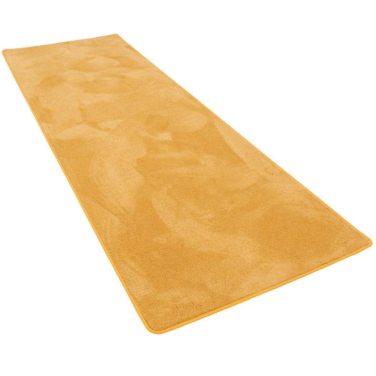 LUXUS SUPER SOFT HOCHFLOR LANGFLOR TEPPICH LÄUFER DELUXE - Currygelb, Textil (80/160cm) - Snapstyle