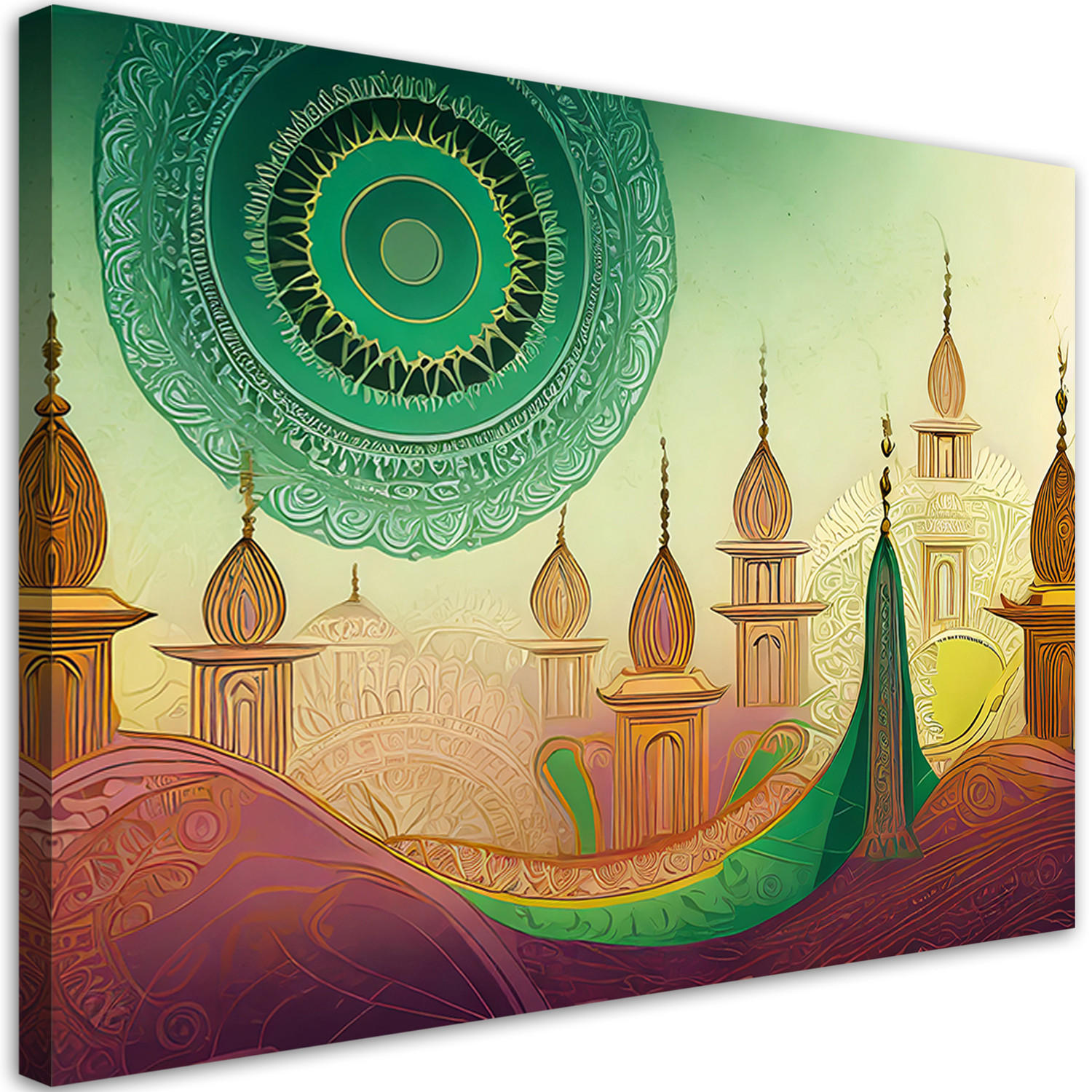 WANDBILD mandala islamische stadt - Multicolor, Textil (60/40cm) - Feeby