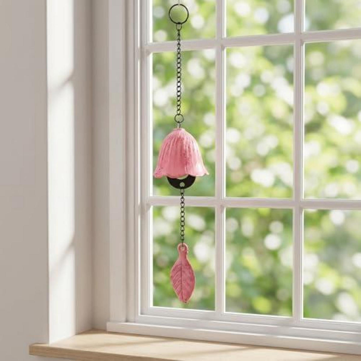 WINDSPIEL Ahornblatt Gusseisen Rosa - Rosa, Metall (35/5.5/5.5cm)