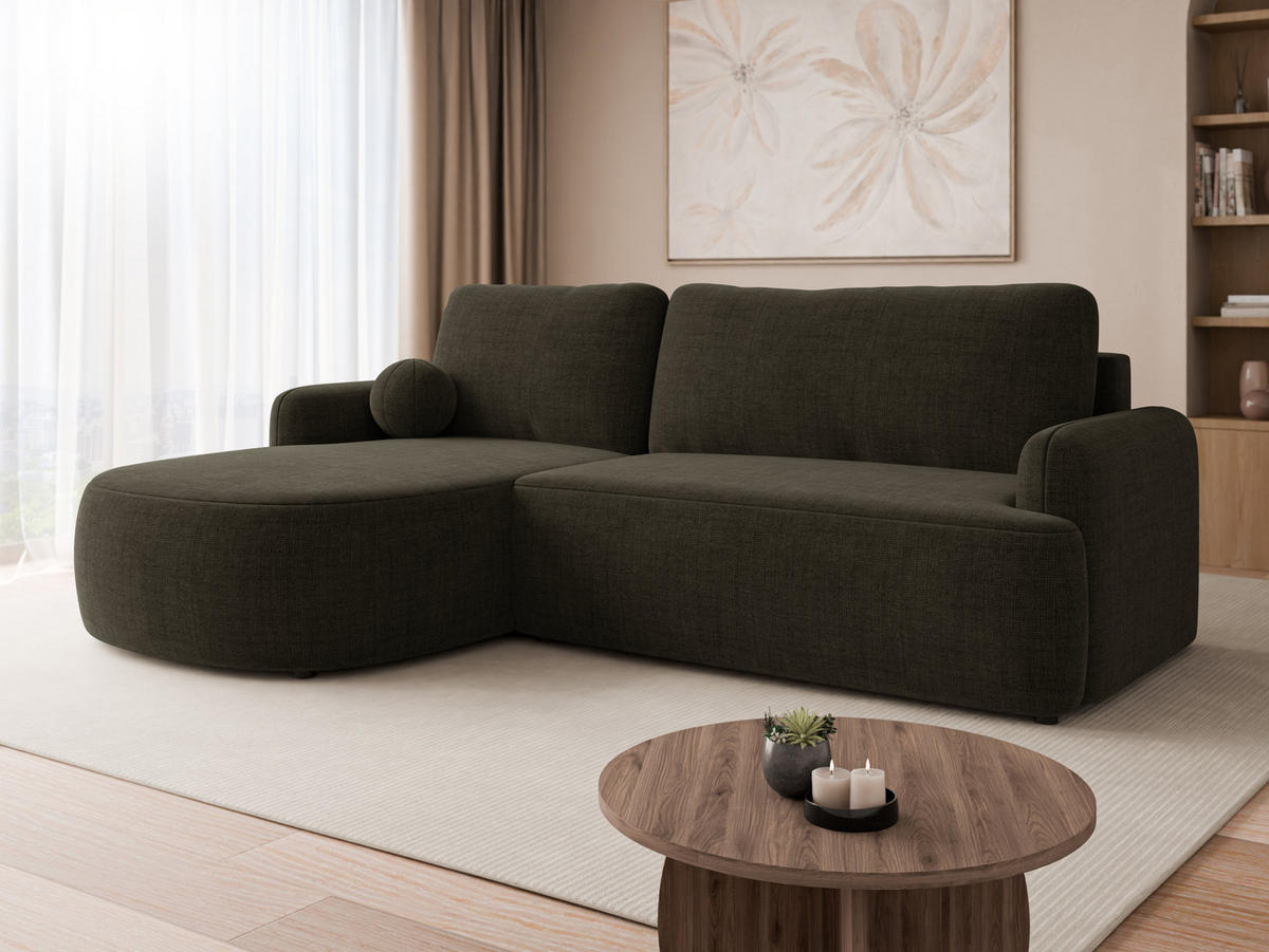 COLTAR Loridu Premium, Stanga - maro închis/negru, material plastic/material textil (250/174cm) - MIRJAN24