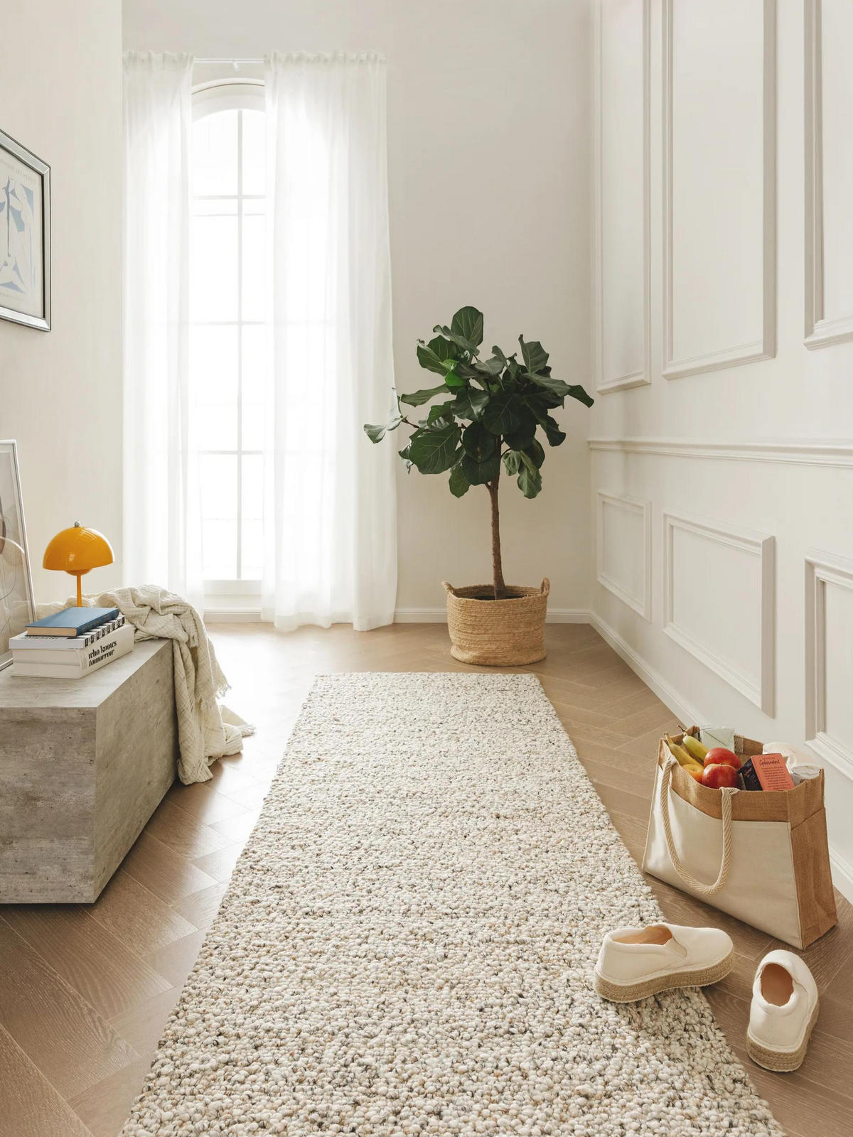 WOLLTEPPICH-LÄUFER Patch Multicolor 80x250 cm - Multicolor, Textil (80/250cm) - benuta Pure