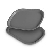 SERVIERTABLETT Kunststoff 37x27 cm - Grau, Kunststoff (27/2/37cm)