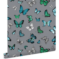 TAPETE Schmetterlinge 53 cm x 10.05 m - Grau, Papier (53/1000cm) - ESTAhome