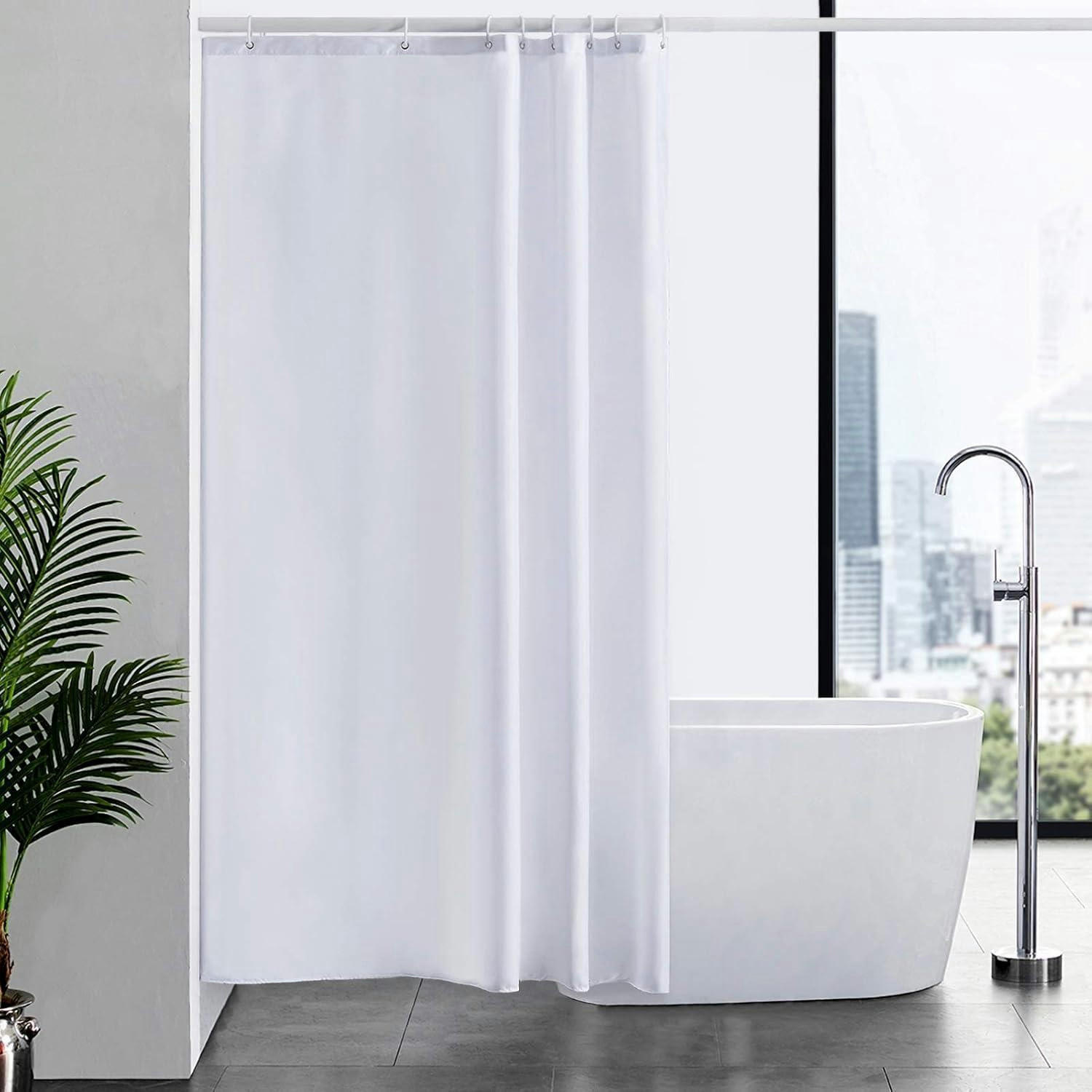DUSCHVORHANG Textil Weiß 120 x 200 cm - Weiß, Textil (120/200cm)