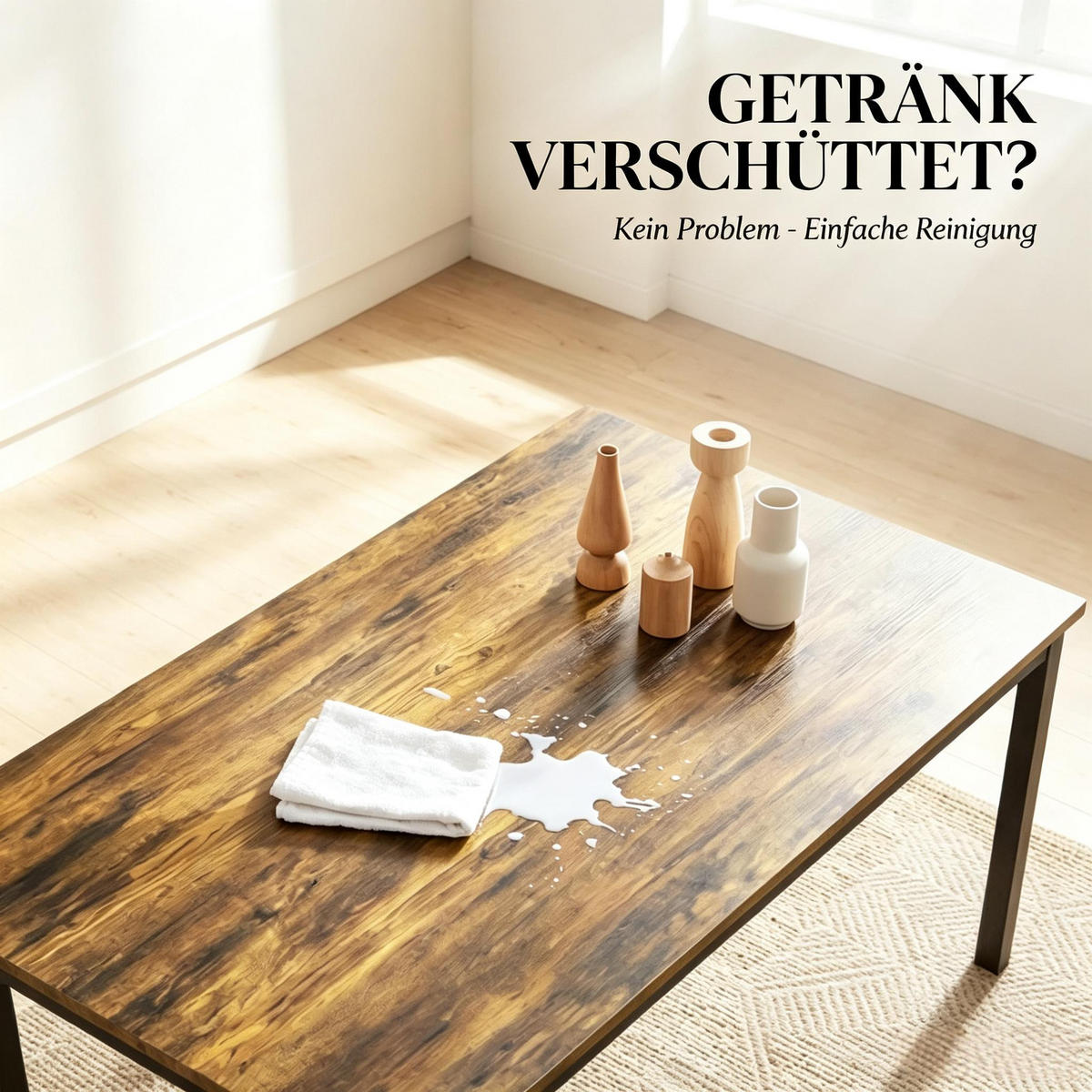 ESSGRUPPE DE-39314 108/60 cm Tisch mit 4 Stühlen Rustikalbraun - Braun, Holzwerkstoff (108/76/60cm) - ComfortXL