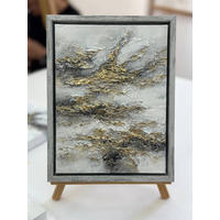 GEMÄLDE Wolkenmelodie Schattenfugenrahmen Grau 20x15 cm - Grau, Holz (20/15cm) - YS-art gallery