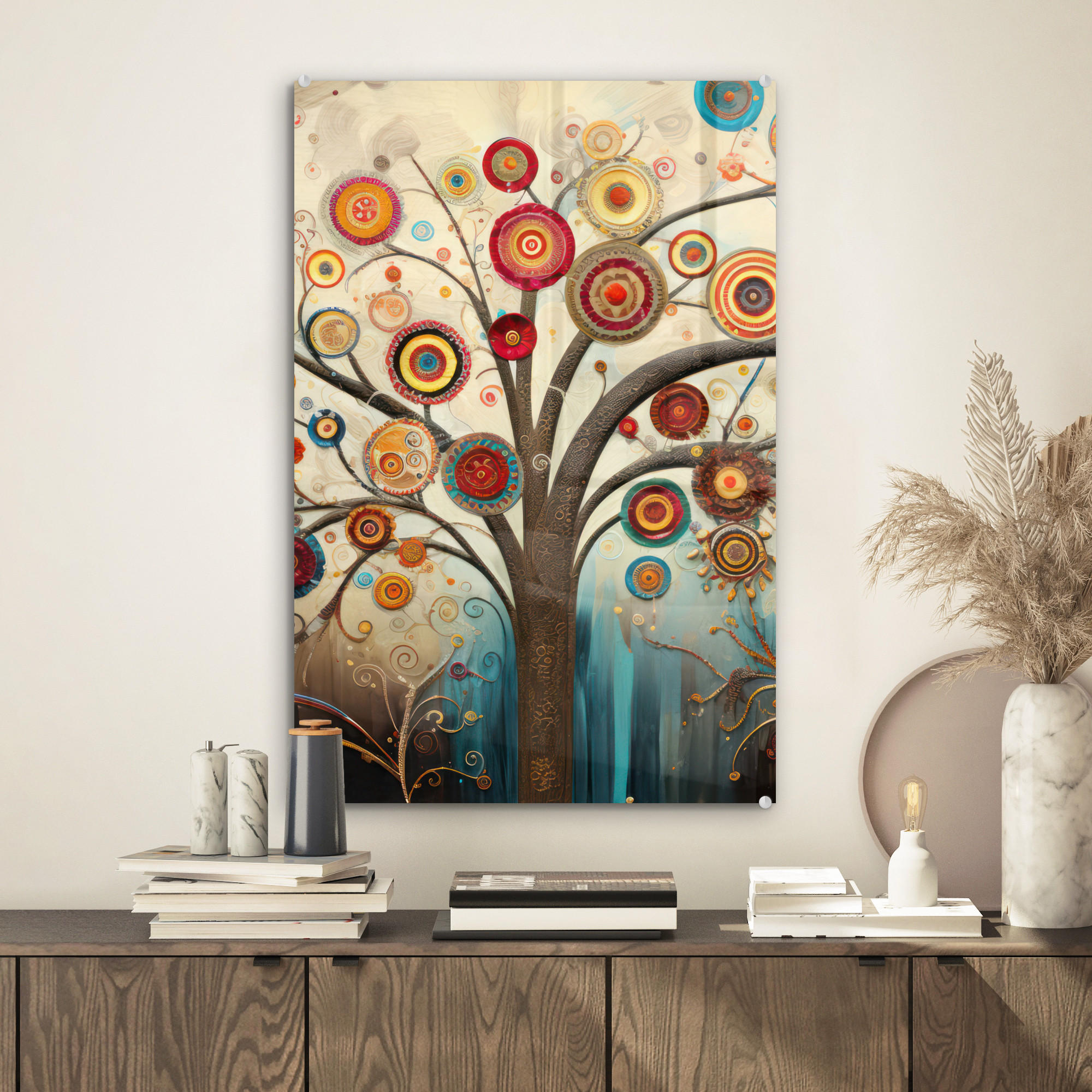 ACRYLGLASBILD Baum - Baum des Lebens - Farbe 40x60 cm - Braun, Glas (40/60cm) - MuchoWow