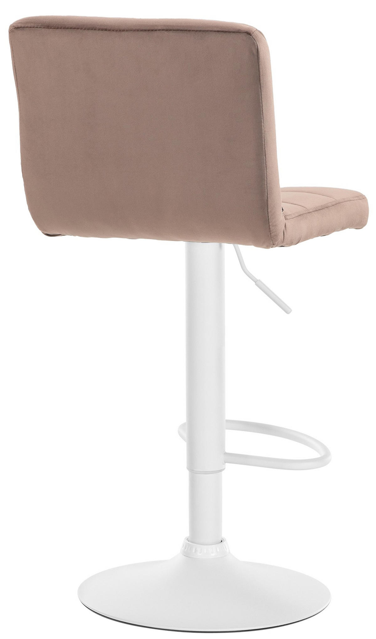BARHOCKER 2er Set Peran Samt weiß braun - Braun/Weiß, Textil/Metall (46/114/47cm) - TPFLiving