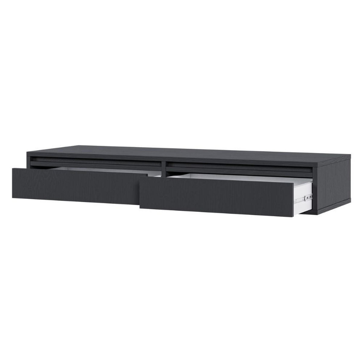 SCHMINKTISCH Evo Schwarz 110 cm - Anthrazit, Holzwerkstoff (110/17/38.5cm) - Selsey