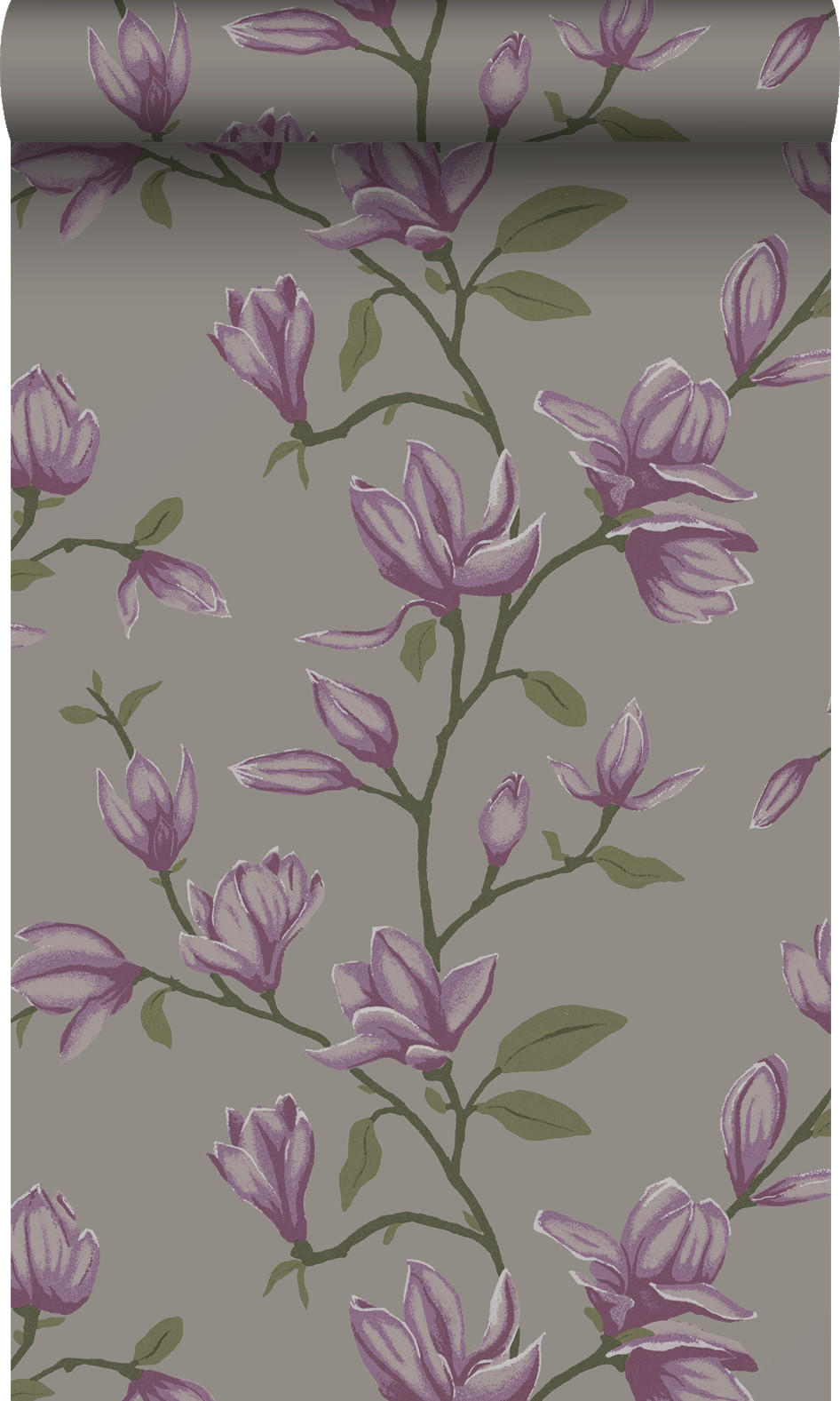 TAPETE Magnolie 53 cm x 10.05 m - Lila, Papier (53/1000cm) - Origin Wallcoverings