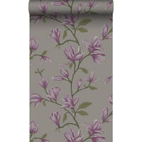 TAPETE Magnolie 53 cm x 10.05 m - Lila, Papier (53/1000cm) - Origin Wallcoverings