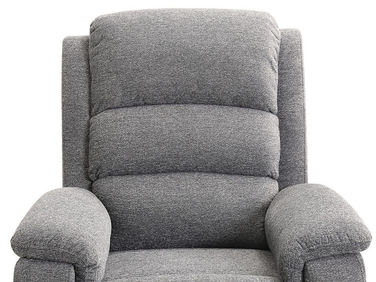 RELAXSESSEL - 1 Person - stoff - grau Nevers - Grau, Textil (86/103/95cm) - Vente-Unique