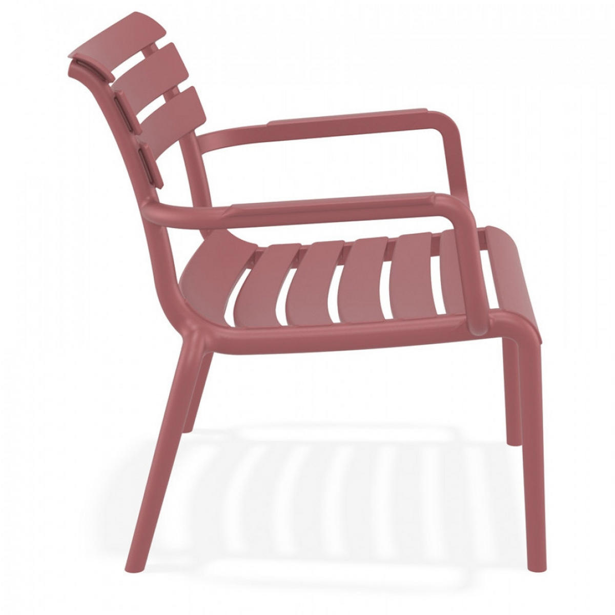 STUHL mit Armlehnen Rot 68x76x70cm - Rot, Kunststoff (68/76/70cm) - AlterEgo