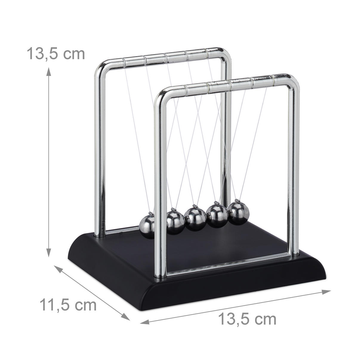 NEWTON Pendel - Multicolor, Kunststoff/Metall (11.5/13.5/13.5cm) - Relaxdays