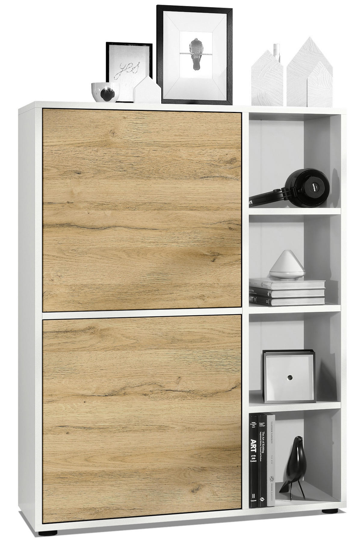 HIGHBOARD Cuba Türen in Eiche Natur - Eichefarben, Holzwerkstoff (79/105.5/35.5cm) - Vladon
