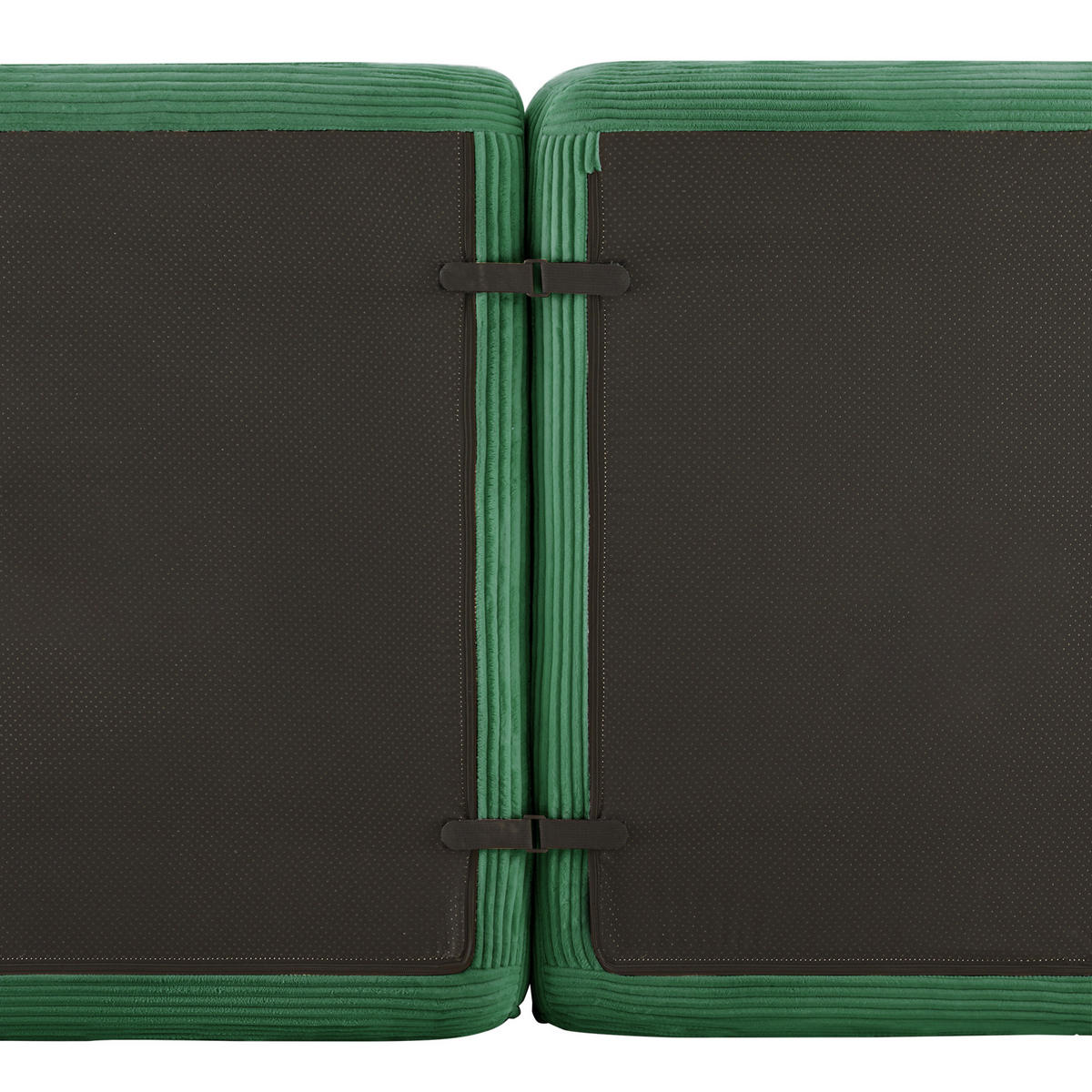 ECKSOFA modular mit 74 cm tiefer Sitzfläche Cord Green - Grün, Kunststoff (177/386.1cm) - Meubliv