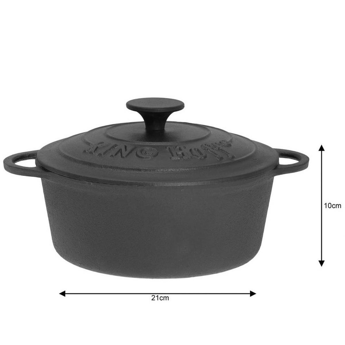 TOPF Schwarz 24/24/11 cm KH2253 - Schwarz, Metall (24cm) - Kinghoff 