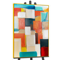GEMÄLDE Geometrische Illusion Schattenfugenrahmen Gelb 180x120 cm - Gelb, Holz (180/120cm) - YS-art gallery