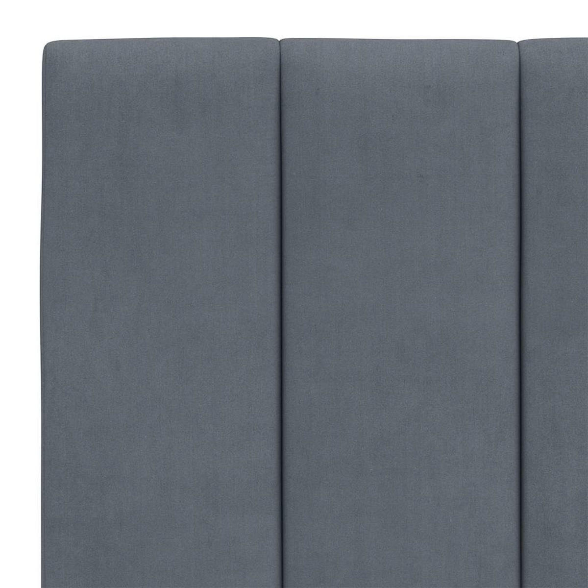 KOPFTEIL-KISSEN Dunkelgrau 120 Cm Samt - Dunkelgrau, Naturmaterialien - vidaXL