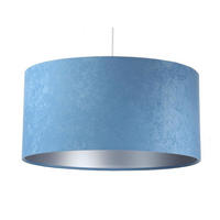HÄNGELEUCHTE Blau 50/25 cm - Blau/Silberfarben, Kunststoff (50/0.8/25cm) - ONZENO