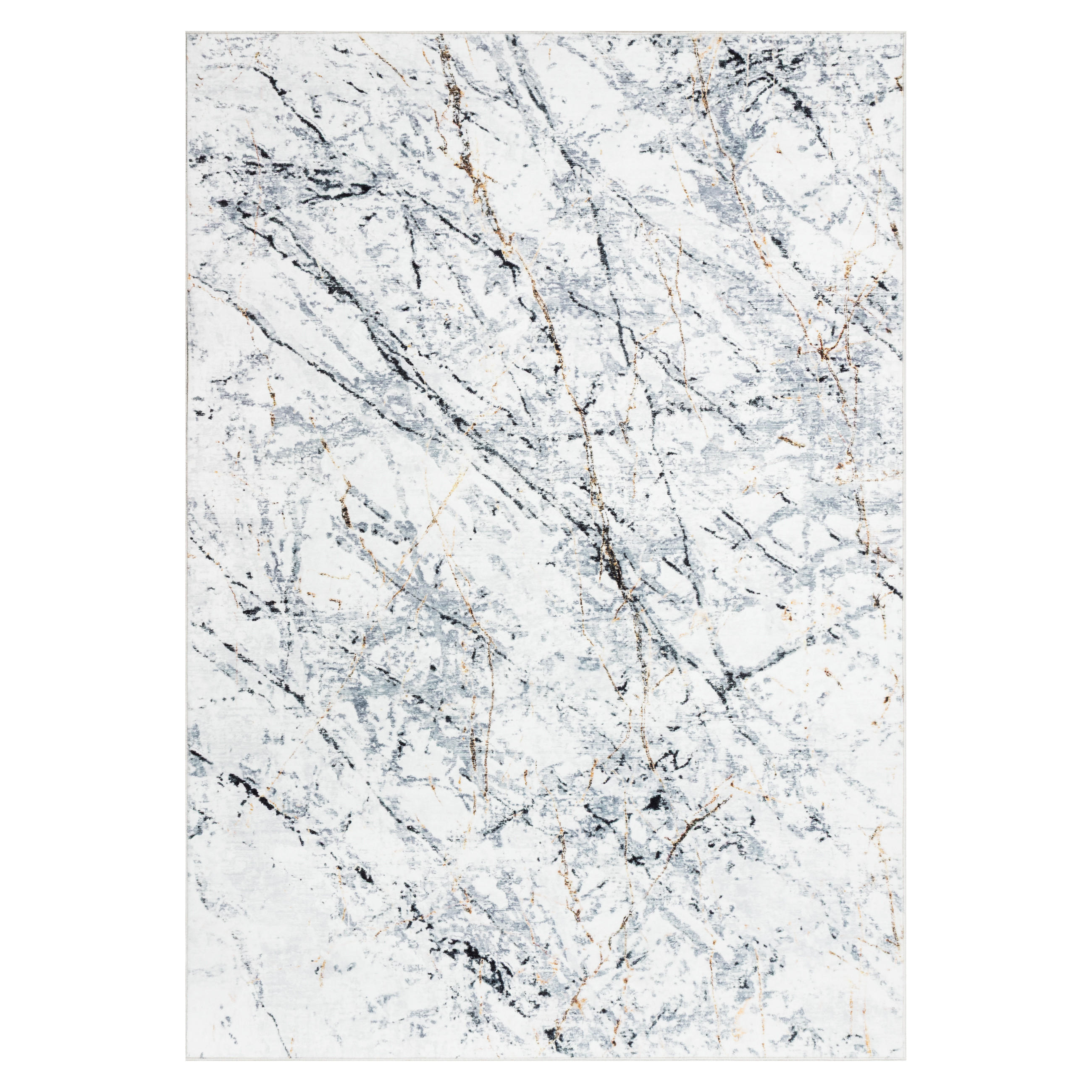 TEPPICH VENEZIA Grau Marmor 160/230 cm - Grau, Textil (160/230cm) - Tapiso