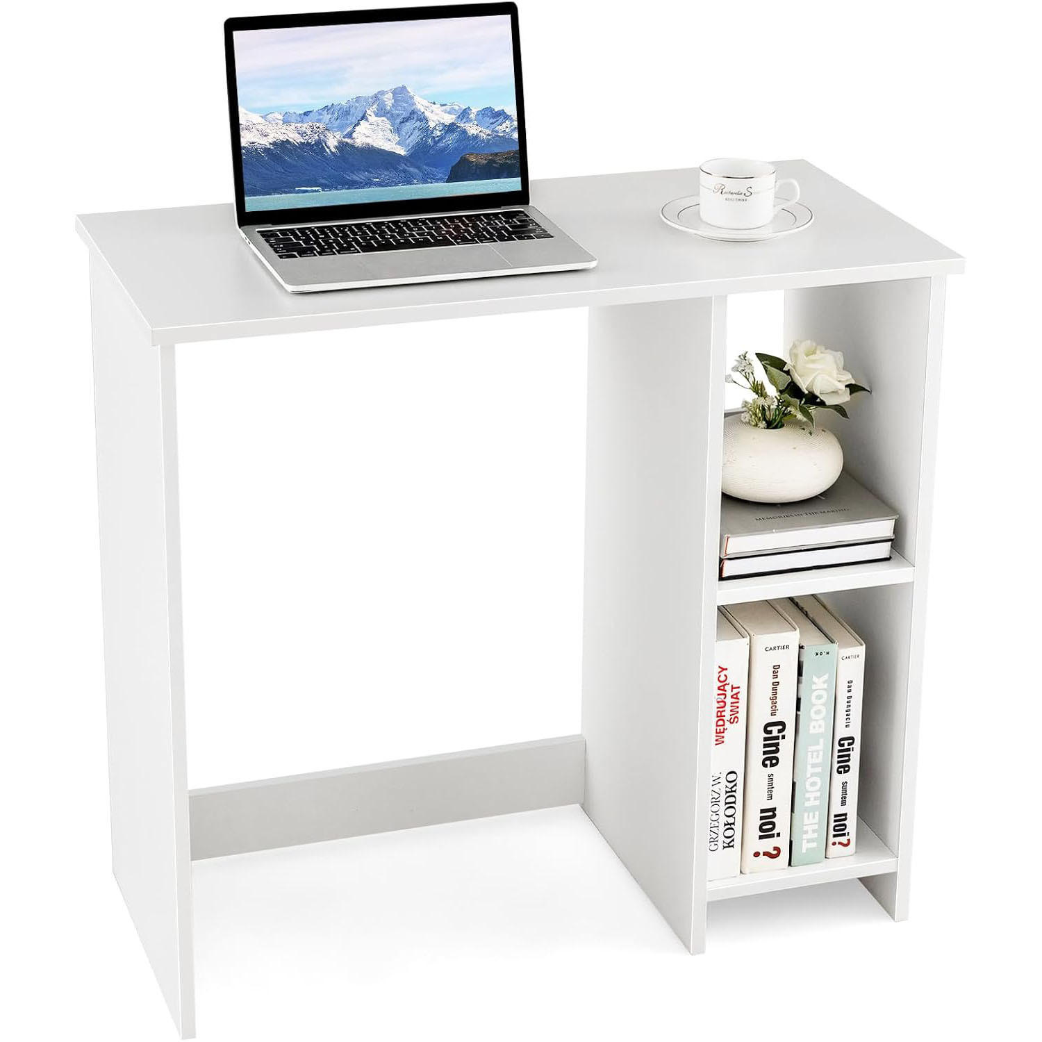 DATORBORD Vitt - Vit, Träbaserade material (40/80/74cm) - COSTWAY