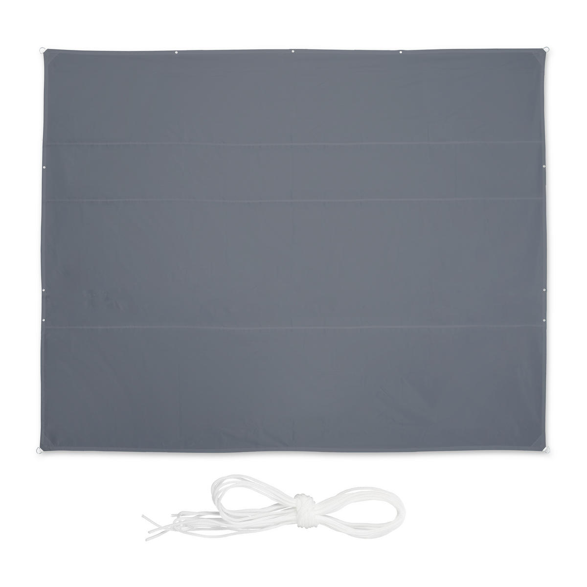 SONNENSEGEL - Grau, Textil/Metall (600/500cm) - Relaxdays