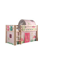 KINDERBETT Karolina 210x114x106 Massivholz Natur Textilset Spring 4 - Hellrosa/Kieferfarben, Holz (90/200cm) - 58aufmkessel