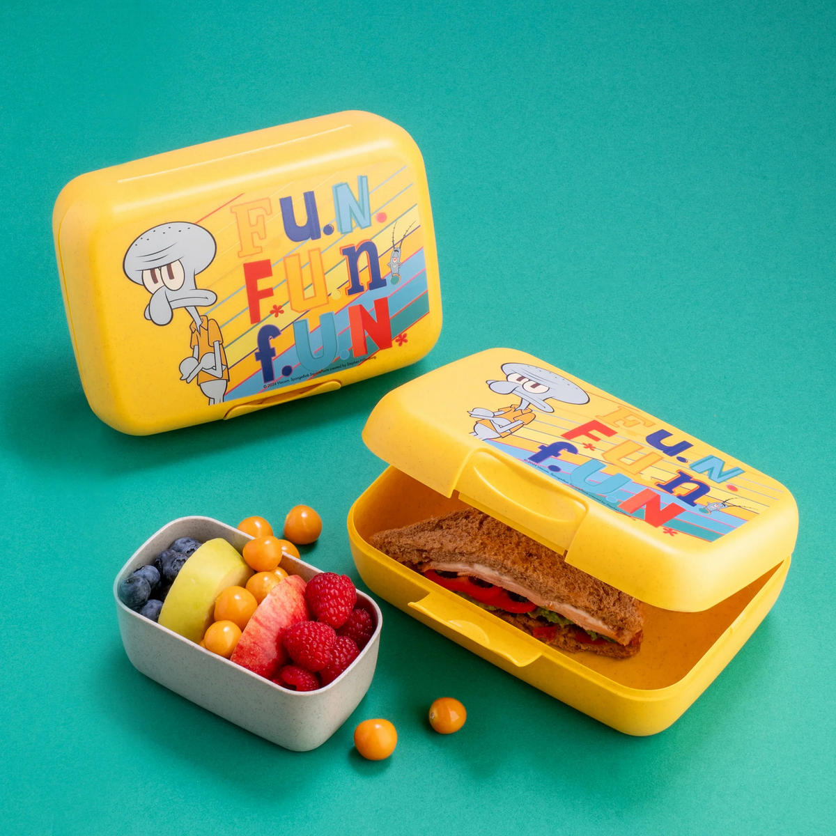 BROTDOSE SpongeBob Candy L - Blau, Kunststoff (13.5/6.5/19cm) - Koziol