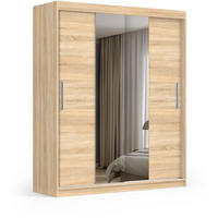 SCHWEBETÜRENSCHRANK Katrina eiche Sonoma 180/215,5/59 cm 2-türig - Sonoma Eiche, Holzwerkstoff (180/215.5/59cm) - Beautysofa
